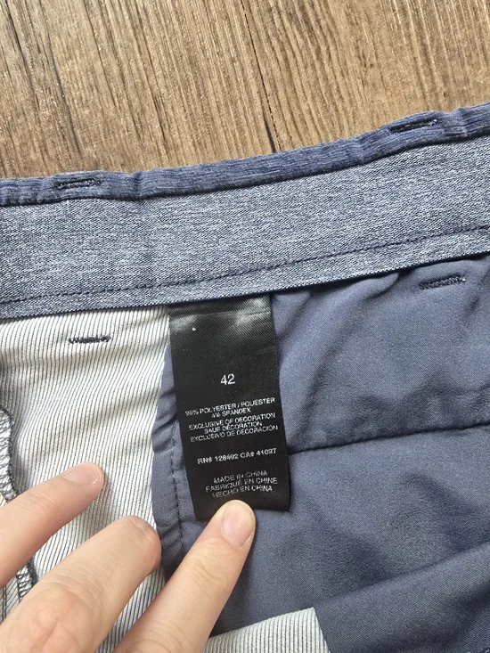 Greg Norman Collection Blue Flat Front Performance Shorts - Picture 3 of 4